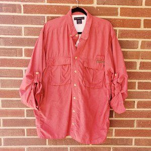 Exofficio Size XL Rust Red Fishing Shirt Quick Dry